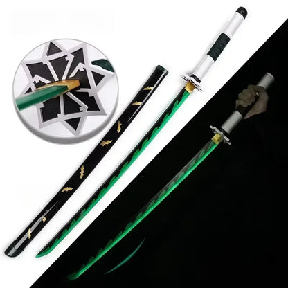 Bright Demon Slayer Katana LED Light up Sword Anime Kimetsu No Yaiba Cosplay Prop Giyuu Real Size Japanese Katana Samurai Sabre